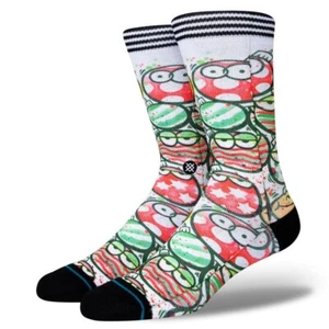 Stance Adult White Crew Polyester Kevin Lyons Ornament Casual Socks Sz L 9-13 - Picture 1 of 1