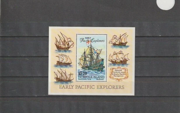 Norfolk Island 1994 SG574ms NHM Pacific Explorers-Golden Hind & Drake-1577-80 - Image 1 of 1