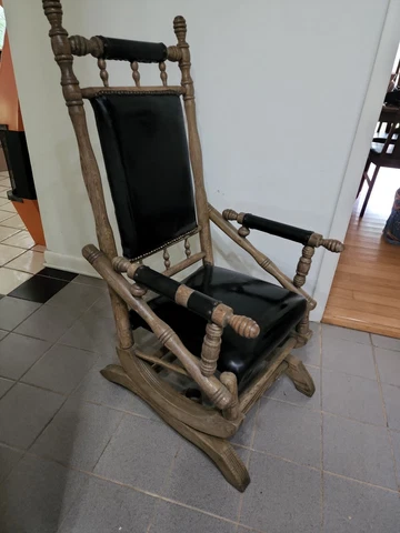 Antique 19th Century Victorian Glider Platform Rocking Chair eastlake 1800’s Cover
