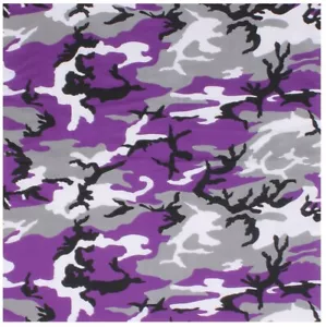 New Large Ultra Violet Camo - Military Jumbo Bandana 27 In. X 27 In 100% Cotton - Picture 1 of 3
