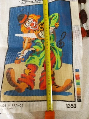 canevas à faire créations de Margot toile + écheveaux 100% coton - Photo 1/4