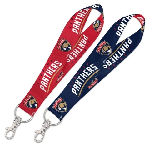 FLORIDA PANTHERS WRISTLET LANYARD KEY CHAIN 1" WIDTH 8" LENGTH W/ CLASP NHL Cover