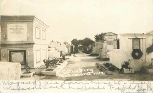 Matamoras Mexico Cemetery Undivided 1917 RPPC Photo Postcard 21-9849 - Picture 1 of 2