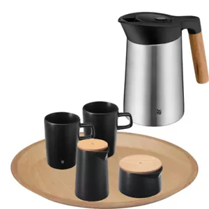 WMF Kineo Set Isolierkanne Zuckerdose Kaffeebecher Milchkännchen Schwarz Tee - Bild 1 von 24