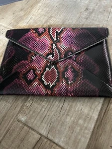Rebecca Minkoff Pink/black Leo Clutch - Picture 1 of 8