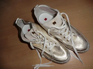 traumschöne butterweiche goldene Leder Sneaker Högl Gr. 7 Gr. 40-41 NP 149,- - Bild 1 von 7
