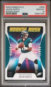 2020 Panini Rookie Rush Jalen Hurts RC PSA 10 GEM MINT - Picture 1 of 2