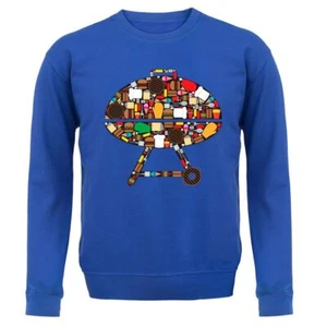 BBQ Montage - Kids Hoodie / Sweater - Dad Cook Chef Meat Grill Barbecue Funny - Picture 1 of 20