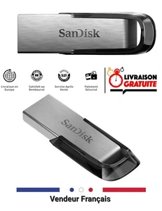 Clé USB 3.0 SanDisk Grande Capacité 16Gb 32Gb 64Gb 128Gb 256Gb Haute Vitesse - Afbeelding 1 van 21