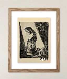 ORIG. MARC CHAGALL SIGNED AND FRAMED PRINT + COA AND APPRAISAL FOR $ 3500USD. - Picture 1 of 13