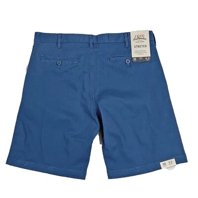 IZOD 咸水短裤,9.5 英寸内缝,男式平底休闲舒适弹力 — 第 1/4 张图片