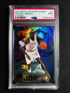 2022 METAL UNIVERSE CHAMPIONS Z-FORCE MICHAEL JORDAN #Z1 PSA 9 MINT - Picture 1 of 2
