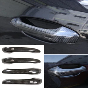 Cubierta del panel de manija lateral exterior de fibra de carbono real para Porsche Macan 2014-2022 - Imagen 1 de 12