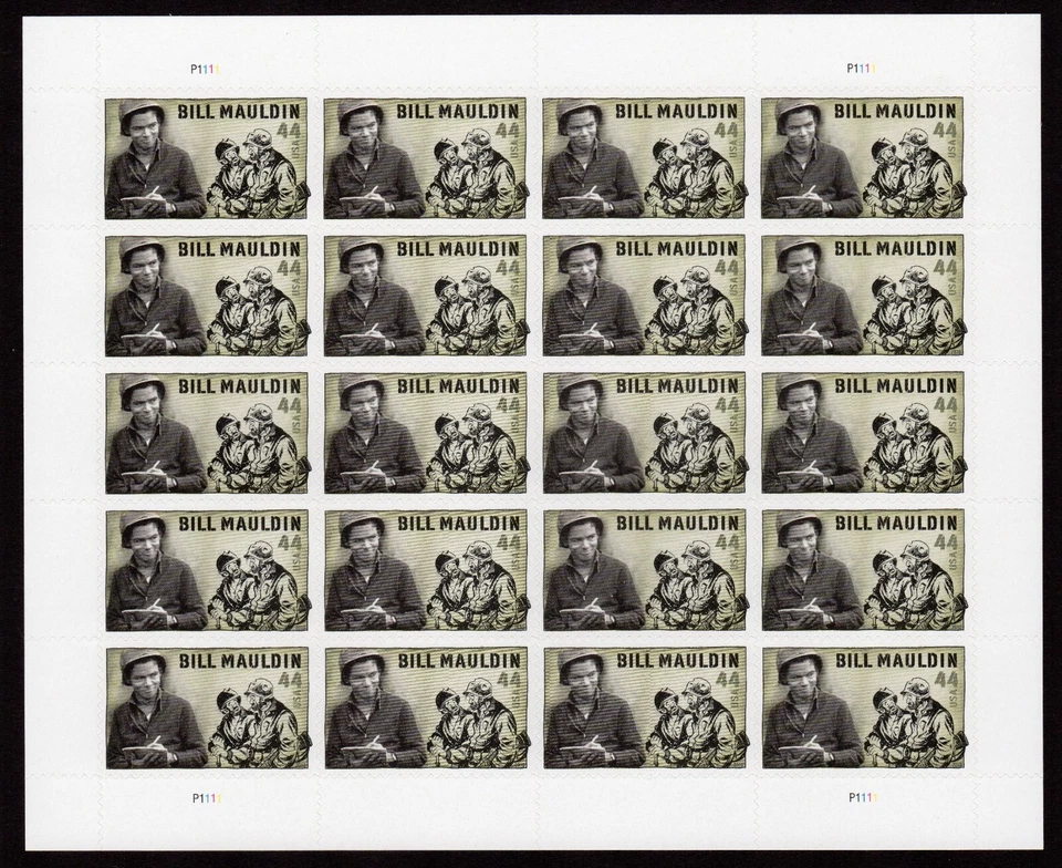 Scott #4445 Bill Mauldin War Cartoonist Sheet of 20 Stamps - MNH - Image 1 of 1