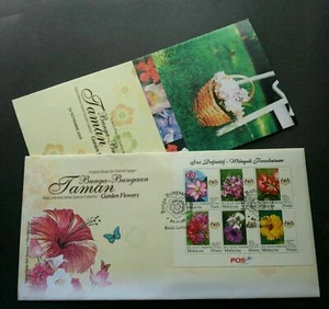 [SJ] Garden Flowers Malaysia 2009 Flora Plant (miniature FDC) - Picture 1 of 7