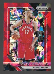 2018-19 Panini Prizm Red Cracked Ice #93 Jonas Valanciunas Toronto Raptors