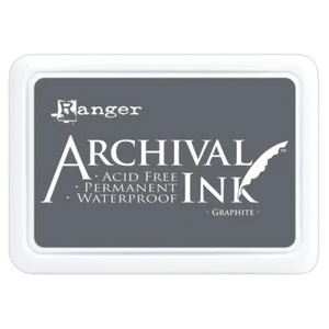 Ranger, Archival Ink, Permanent Ink, Ink Pad, Non-Toxic, Graphite Ink, Grey Ink - Picture 1 of 3