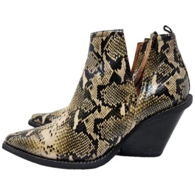 Botines Jeffrey Campbell x Free People Piel de Serpiente Mujer’s 8 Boho Festival Hippie Foto 1 de 4