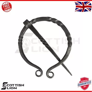 Celtic Cloak Pin Wrought Iron Penannular Brooch - Scottish Pins & Brooches - Picture 1 of 3