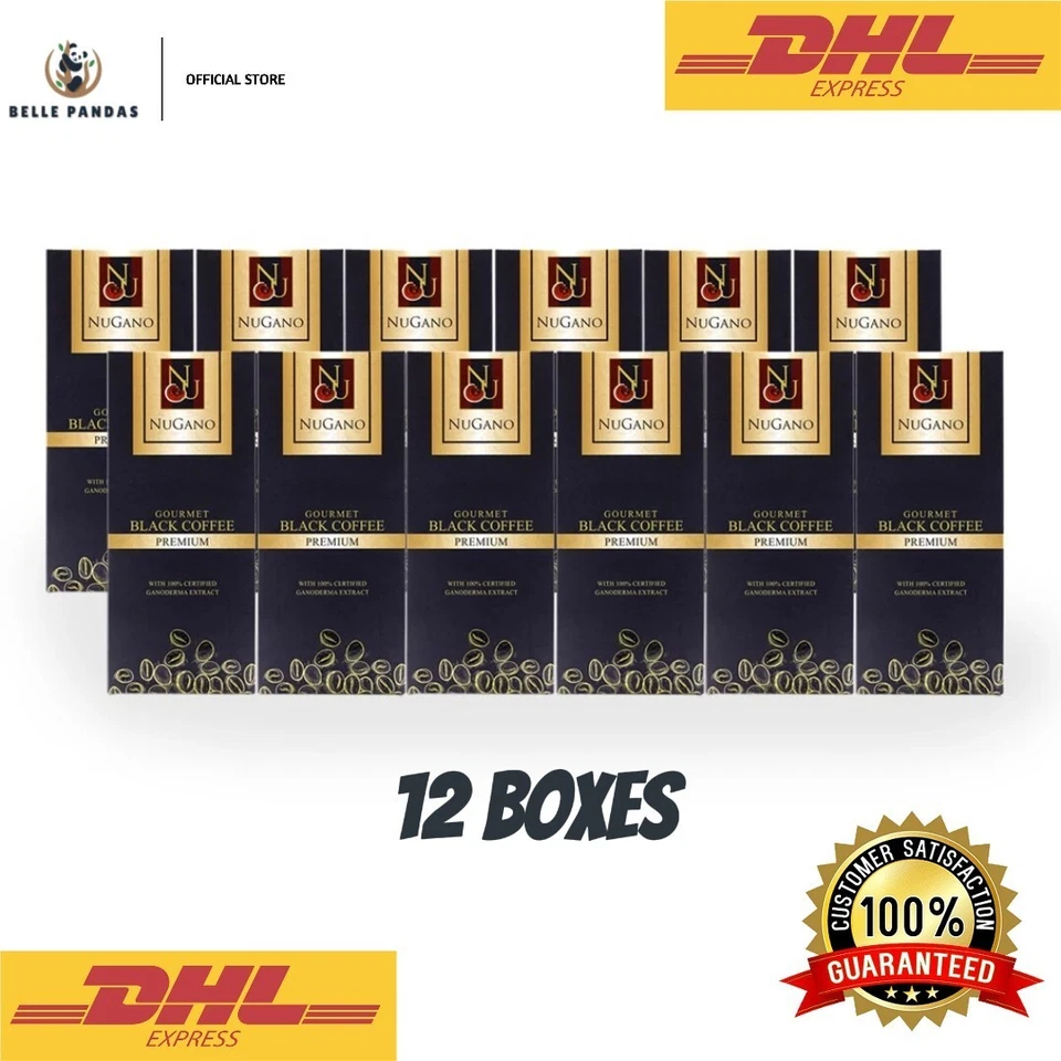 12 X Nugano Black Coffee Premium 100% Organic Ganoderma  + EXPRESS SHIPPING - Image 1 of 4