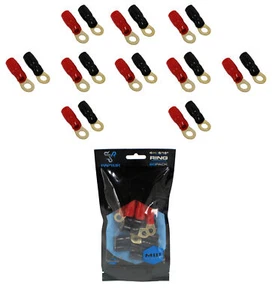 10 Pair of 4 AWG 5/16 Gold Plated Battery Wire Welding Cable Lug Ring Terminals - Picture 1 of 3