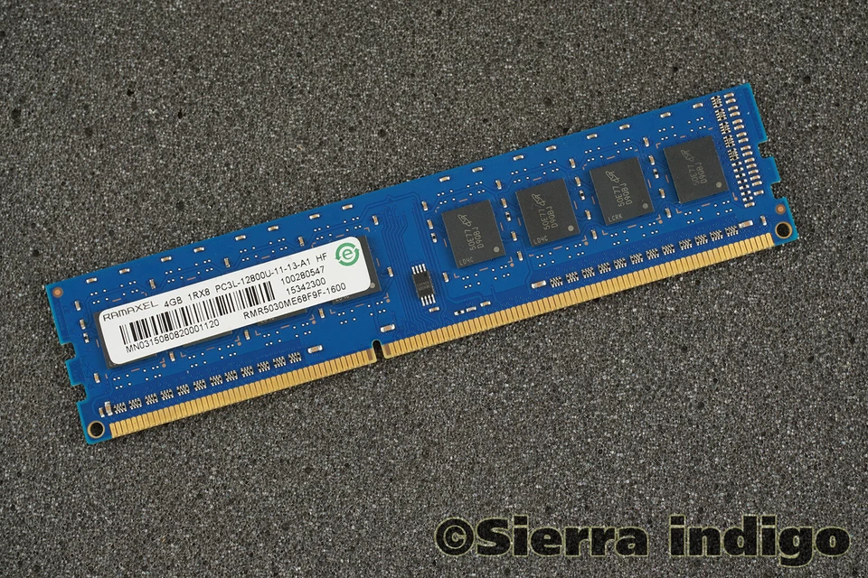 RAMAXEL RMR5030ME68F9F-1600 PC3L-12800U-11-13-A1 4GB Memory RAM DDR3-1600MHz - Photo 1/1