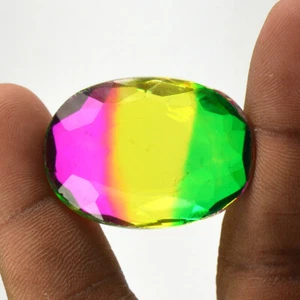 89.91 Ct Beautiful Multi-Color Tourmaline Oval Cut Shape Loose Gemstone - Picture 1 of 4