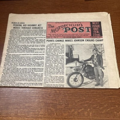 1976 Motorcyclist’s Post: New England Motorcycle Newspaper: Salmon River Enduro Foto 1 de 4