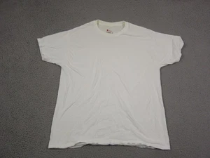 Camisa Hanes De Colección Adulto Grande Blanca Puntada Única Y2K En Blanco Informal Para Hombres - Imagen 1 de 9