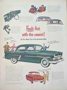 Anuncio de automóvil Ford 1952 vintage Ilustración de coche multicolor  - Imagen 1 de 1