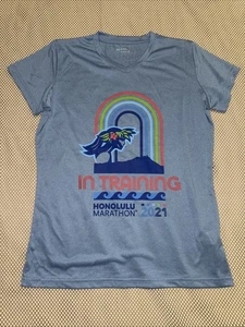 Honolulu Marathon 2021 In Training Blau Damen M Neu ohne Etikett T-Shirt - Bild 1 von 8