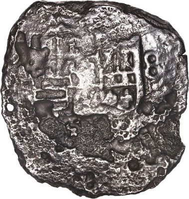 Concepcion Shipwreck (1641) MEXICO Mexico City Silver Cob 8 Reales with COA 1006 - Image 1 of 4