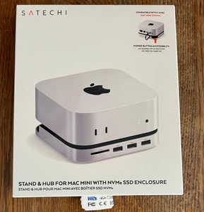 Satechi Mac Mini M4 Stand Hub with SSD Enclosure w/4 TB Installed - Picture 1 of 6
