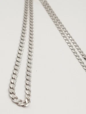 Collana Uomo Maglie Larghe Grumetta Groumette Misura 50.5 Cm Argento 925 Stroili - Immagine 1 di 4