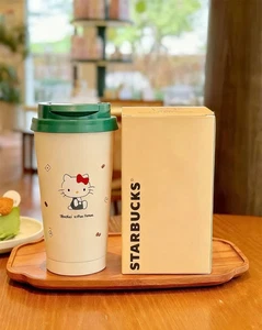 Starbucks Hello Kitty "Fun Forever" creme-grün Thermo Travel Mug Weihnachtsgeschenk - Bild 1 von 5
