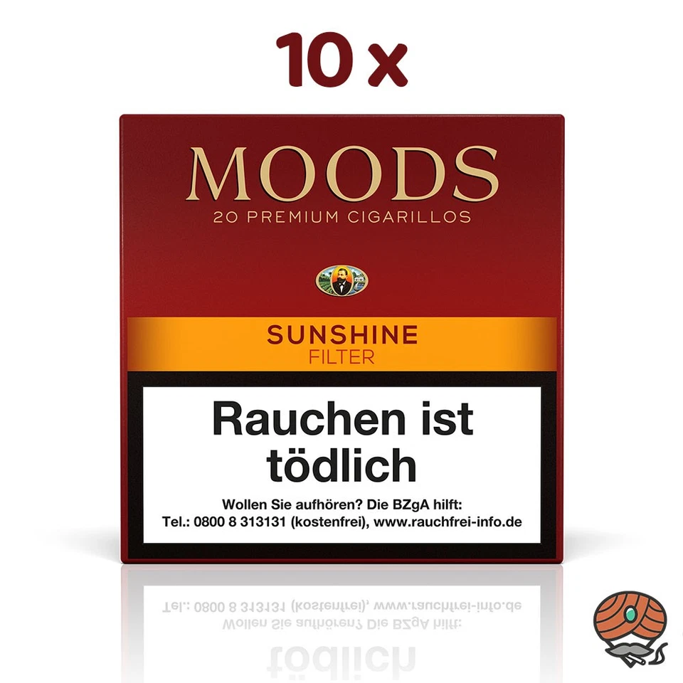Moods Premium Zigarillos Sunshine (Filterzigarillos) 10x 20 Stück - Bild 1 von 1