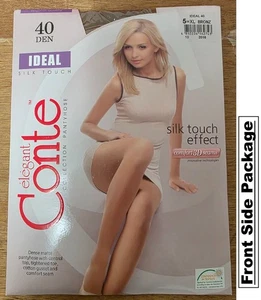 Pantimedias clásicas Conte Ideal 40 Den bronce talla XL efecto seda transparente a la cintura - Imagen 1 de 6