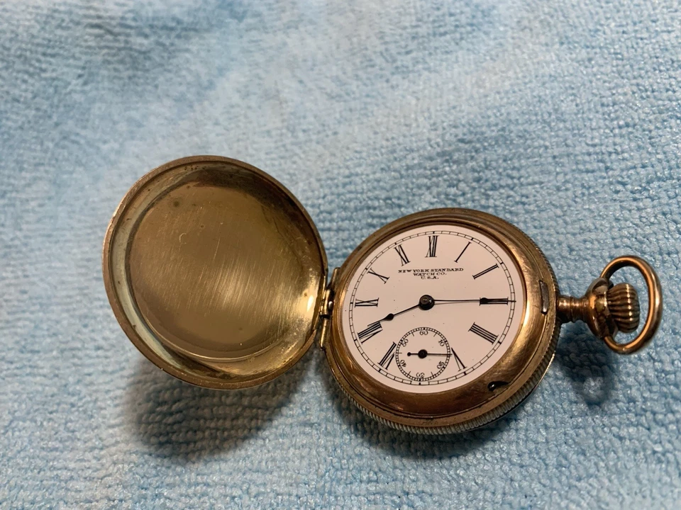 Vintage NY Standard Pocket Watch, Grade 44, Mod. 1, 6s,7j ,1904 Hunter, Repair - Image 1 of 4