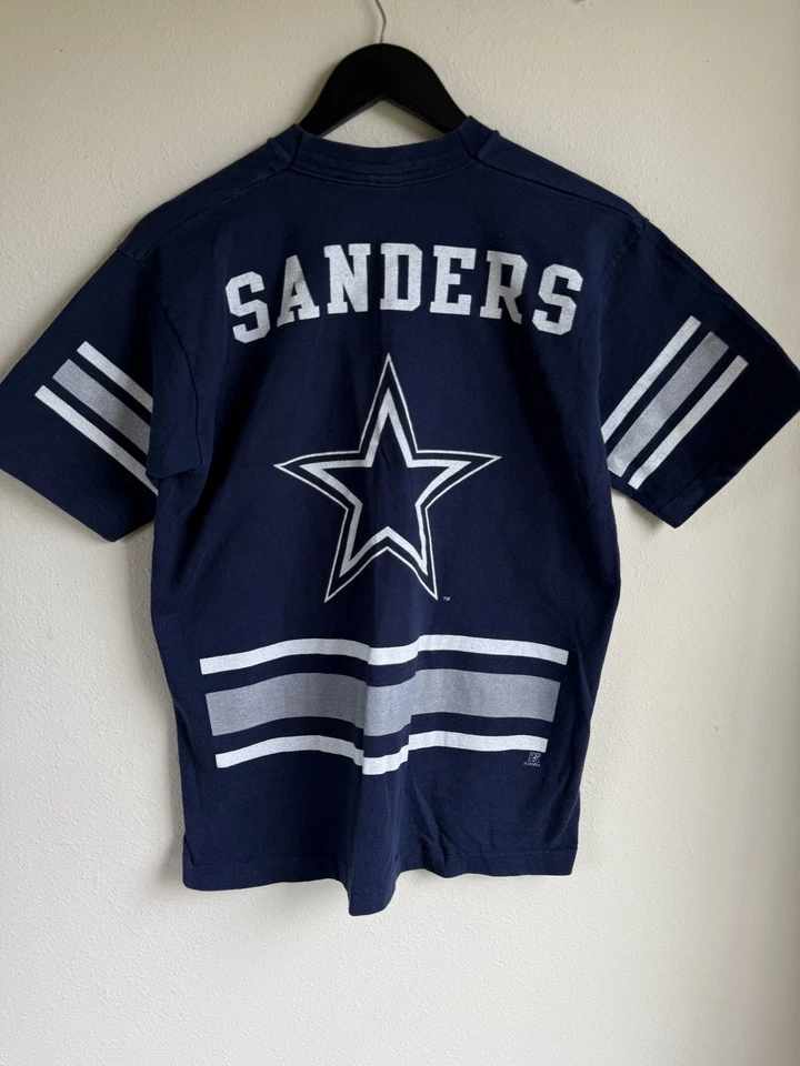 Camiseta De Colección Jugador Profesional Para Hombre Dallas Cowboys Talla Mediana Azul Marino Deion Sanders 1996 Foto 1 de 4