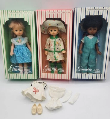 3 件复古 1978 年金妮和金妮特世界 VOGUE 娃娃盒全新无标签额外套装 — 第 1/4 张图片