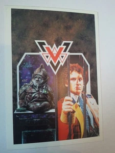 Postal de Doctor Who # 9 Venganza en Varos Alister Pearson 1993 barras y símbolo en V  - Imagen 1 de 2