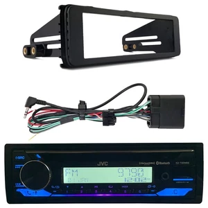 1998-2013 Harley Single-DIN Install Kit, JVC KD-T92MBS Marine Bluetooth Radio - Picture 1 of 5