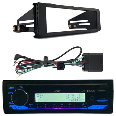 1998-2013 Harley Single-DIN Install Kit, JVC KD-T92MBS Marine Bluetooth Radio - Image 1 of 4