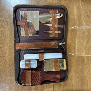 Kit da viaggio vintage triplo taglio con custodia, made in USA, ottime condizioni~NOS - Foto 1 di 4