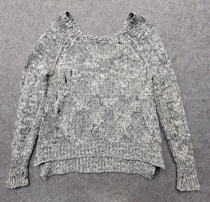 Vintage Havana Womens Gray Sweater Size M Longsleeve Zipper and Hole Accents EUC - Picture 1 of 10