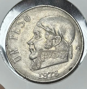 1978 Mexico 1 Peso One Closed 8 Open 9 - Picture 1 of 2