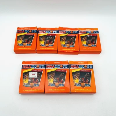 7x 1990 NBA Hoops Series 1 Collect A Books Box 3 cartão de basquete 5x magia lacrada - Imagem 1 de 4