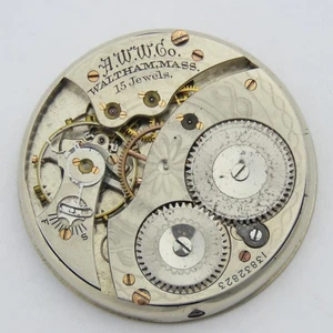 Waltham 12 Size Open Face Model 1894 Movement w/ Fancy Dial - Picture 1 of 10