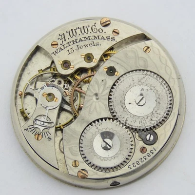 Waltham 12 Size Open Face Model 1894 Movement w/ Fancy Dial - Image 1 of 4