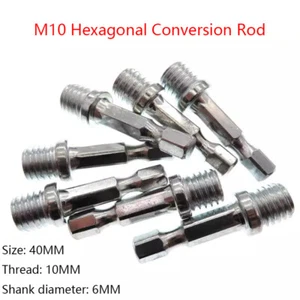 M10 Hex Shank Adapter Drill Chuck Connector Tools Polishing Disc Connect Durable - Picture 1 of 5